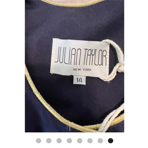 80s/90s M/L Julian Taylor Navy Dress - Picture 7 of 7